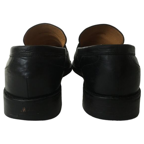 Cole Haan Dress Shoes Mens 11.5 M Leather Martino Penny Loafers Toe Black
